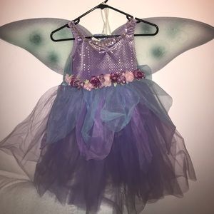 Little girls sparkly fairy garden dress costume